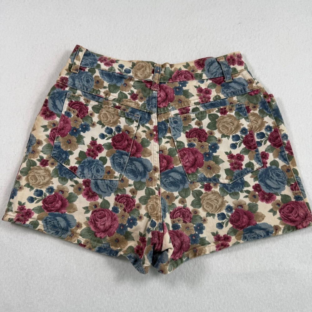 Nuovo County Seat Vintage Floral High Waisted Denim Shorts 90s Rose Print 11/12 - Picture 5 of 9